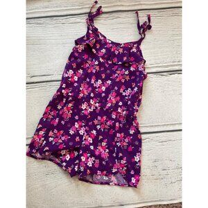 Gymboree purple floral romper